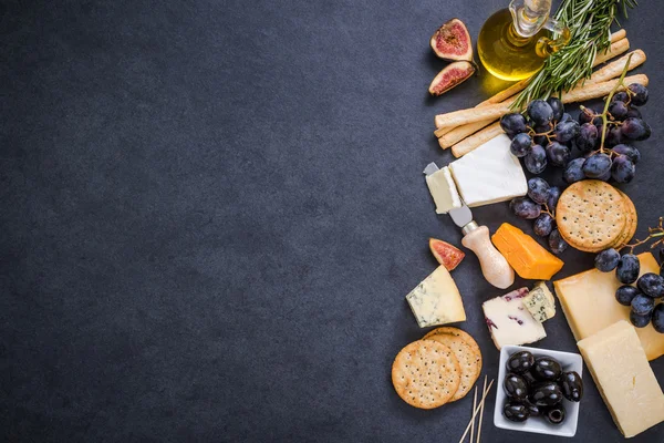 Cheese selection border background — Stock Photo, Image