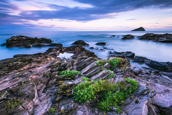 Silky water at sunset — Stock Photo, Image