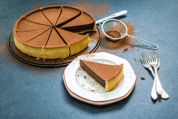 Csokoládé és a kakaó torta vagy a szerződésen kívüli károkozás — Stock Fotó