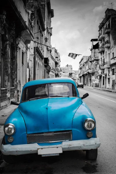 Alte Amerikanische Parkwagen Auf Der Straße Havana Kuba Vintage Effekt — Stockfoto