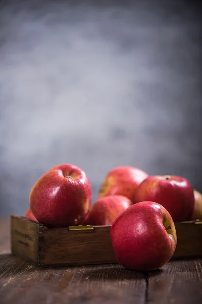 Granja fresca otoño manzanas rojas —  Fotos de Stock