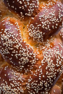 Susam tohumlu Challah Ekmeği. Görüntüyü Kapat