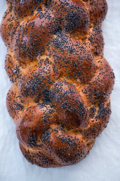 Traditionell Judisk Challah Bröd Gjord För Sabbat — Stockfoto