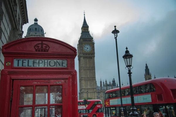 Cabine telefónica em Londres — Fotografia de Stock