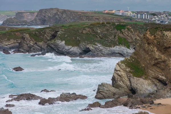 Vista da paisagem na linha costeira inglesa — Fotografia de Stock