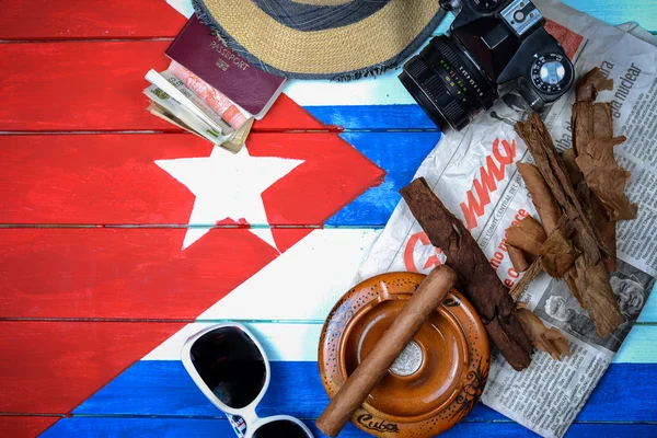 Vintage seyahat Küba arka plan — Stok fotoğraf