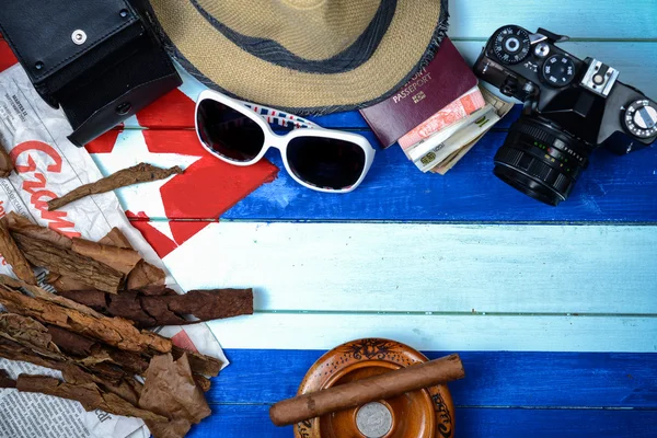 Retro travel theme in Cuba style — Stock Photo, Image