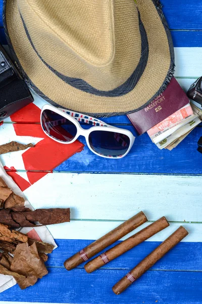 Cuban cigars related items — Stock Photo, Image