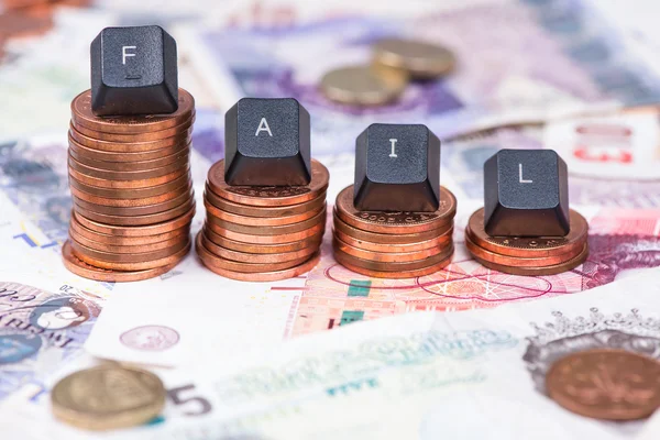 Concept of financial fail background — Stock Photo, Image