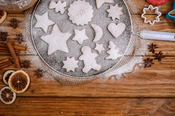 Winter thema cookies — Stockfoto