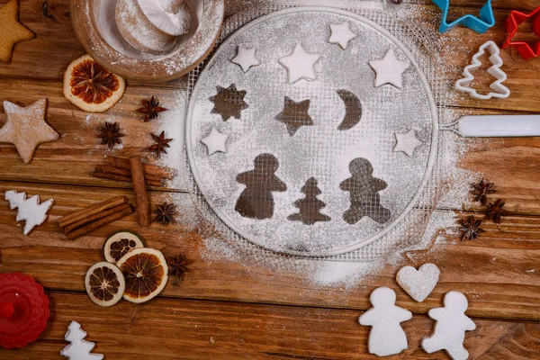 Gingerbread pair in love — Stock Photo, Image