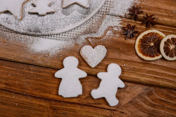 Christmas cookies with spices and sugar — Stock Photo, Image