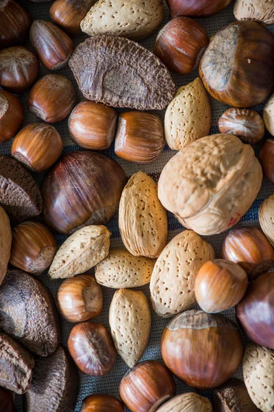 Mixed nuts background — Stock Photo, Image