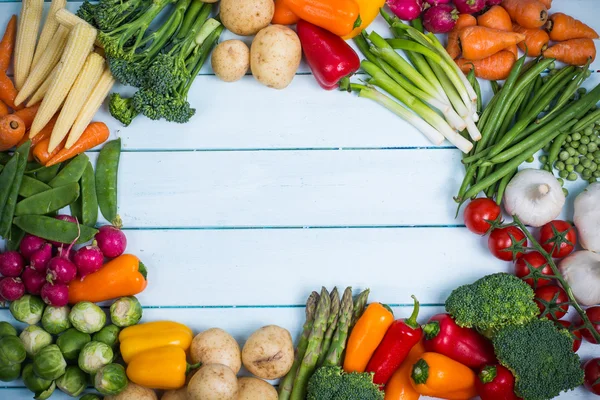 Vegetables background with copy space — Stock Photo, Image