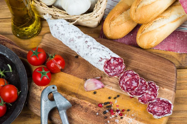 Antipasti στο σανίδα — Φωτογραφία Αρχείου