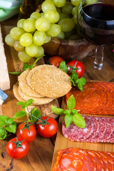 Top Table View Selection Party Snacks — Stock Photo, Image