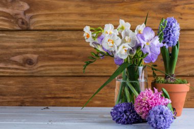 taze bahar çiçekleri tıkladım