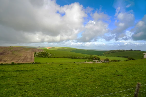 Landscape view over farmland in England — Stock Photo, Image