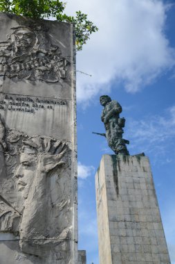 Santa Clara, Cuba - 14 Aralık 2014 Che Guevara'nın Türbesi 