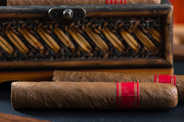 Cuban cigars on table — Stock Photo, Image