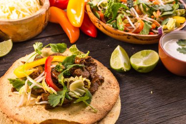 tipik latin sokak gıda, yapım Meksika taco
