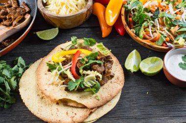 tipik latin sokak gıda, yapım Meksika taco