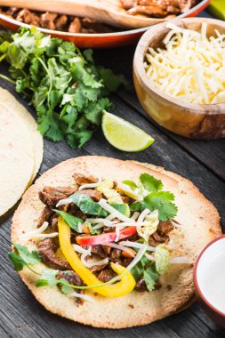 tipik latin sokak gıda, yapım Meksika taco