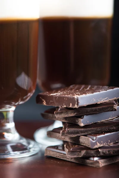 Вид крупним планом на ірландську каву з шоколадом — стокове фото