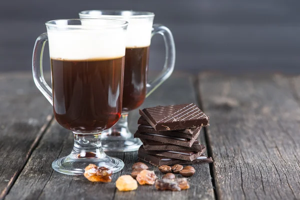 Traditional strong irish coffee — Stock Photo, Image