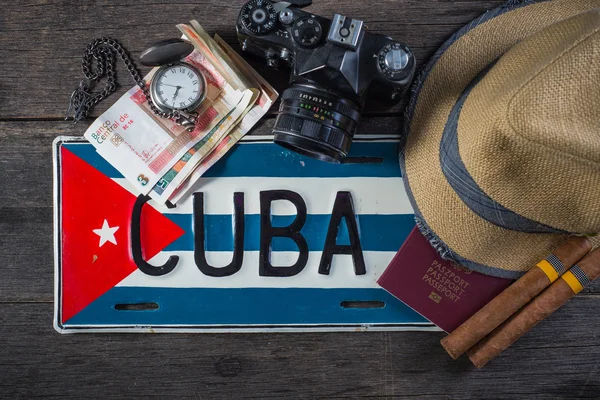Holiday előkészítése, úticél Kuba — Stock Fotó