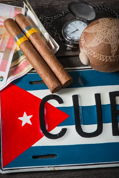 到古巴旅行的度假概念相关项目 — 图库照片