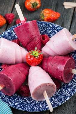 yaz meyve ev yapımı lolly buz çıkar