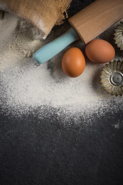 Baking background with ingredients — Stock Photo, Image