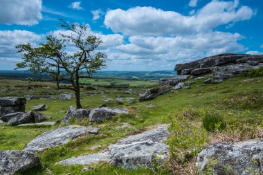 Güzel, Dartmoor yatay moors ve bulutlar