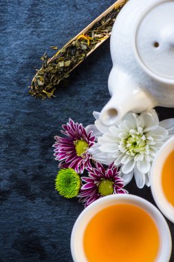 Antioxidant fresh tea background