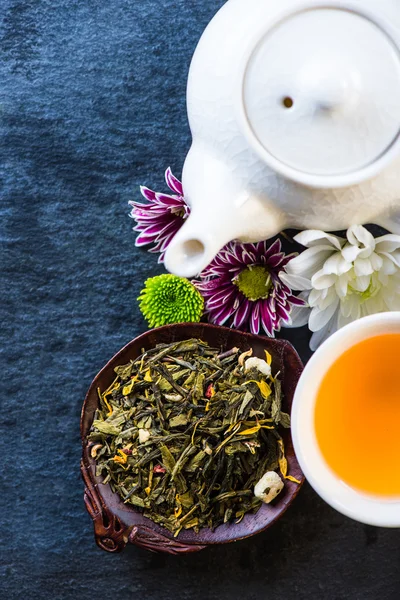 Fondo de té fresco antioxidante —  Fotos de Stock