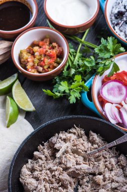 Preparation of classic street food burritos