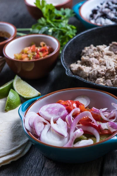 Ingredients for traditional mexican burrito — Φωτογραφία Αρχείου