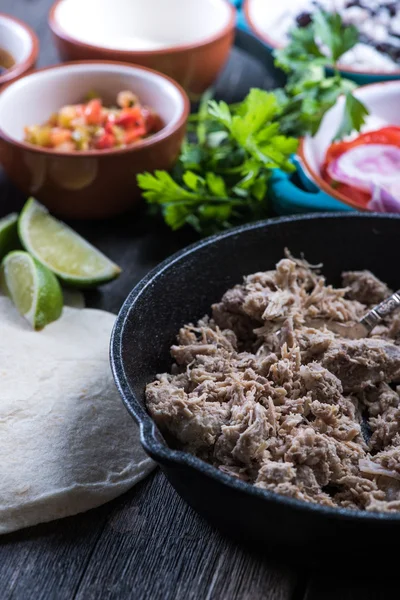 Preparation of classic street food burritos — Φωτογραφία Αρχείου