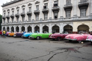 Havana, Cuba - September 22, 2015: Classic american car parked o