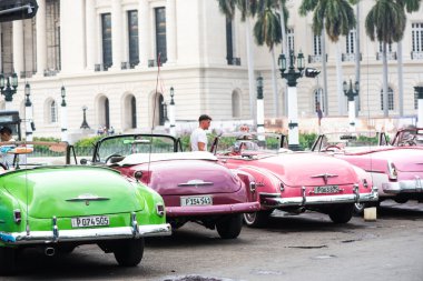 Havana, Cuba - September 22, 2015: Classic american car parked o