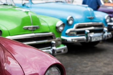 Classic american car on street of Havana in Cuba
