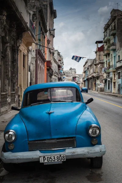 Classic american car park on street in Havana,Cuba Royalty Free Stock Photos