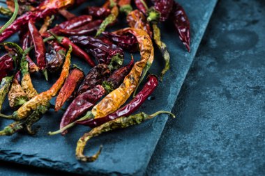 Kurutulmuş biber, yemek arka plan