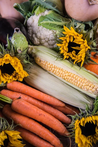 Čerstvý z místního trhu podzimní zelenina — Stock fotografie
