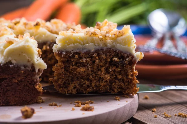 Домашний осенний морковный пирог — стоковое фото