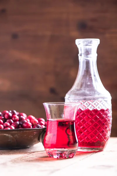 Homemade winter festive cranberry drink — Stock Photo, Image