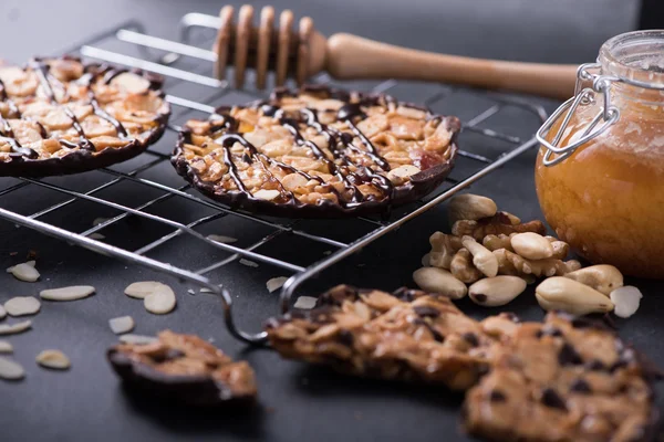 Homemade Florentine,almond cookies — Stock Photo, Image