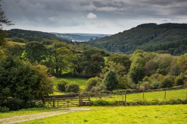 kırsal İngiltere'de sonbahar, kırsal manzara