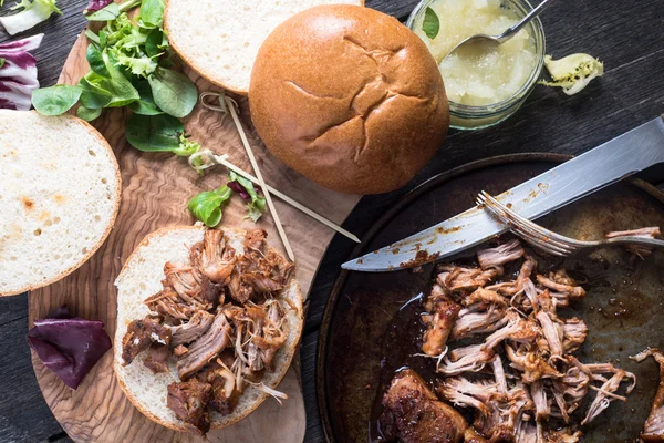 Pulled Pork Sandwich — Stockfoto